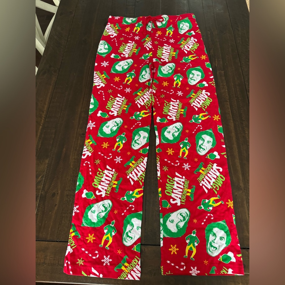 ELF Red and Green Kids Pajama Bottoms